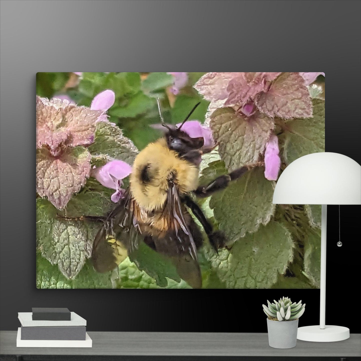 Canvas print of a bee at work