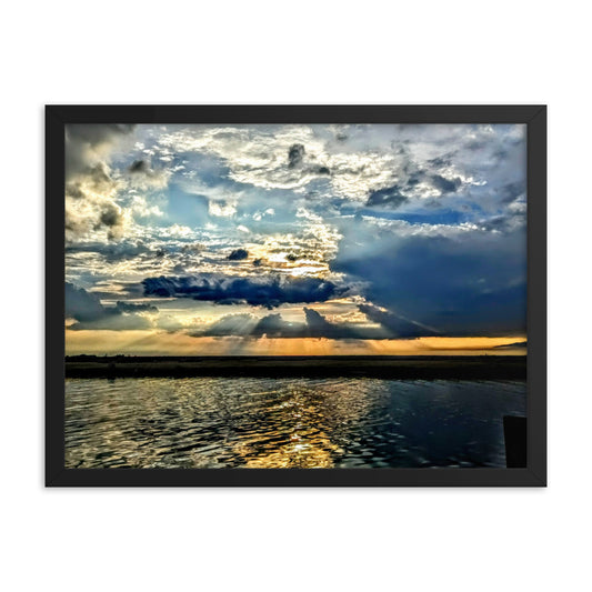 18"x24" Framed photo paper poster (Janes Island, Crisfield, Maryland)